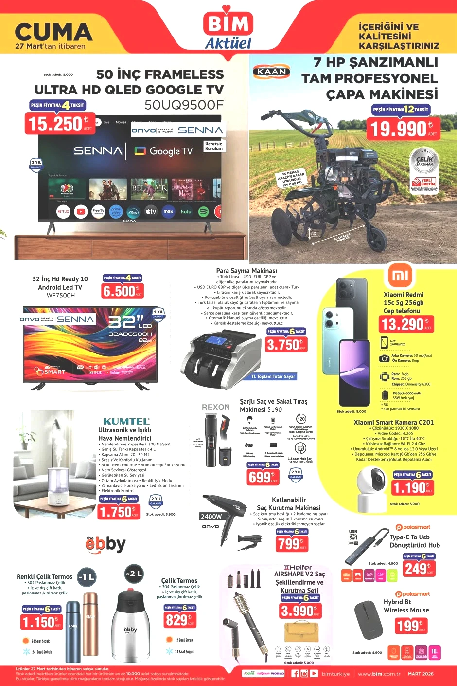 EN SON BİM AKTÜEL 27 MART 2026 KATALOĞU - İNDİRİMLİ ÜRÜNLER BROŞÜRÜ TAMAMI || Bimde bu hafta neler var Bim afişi Mutfak oyuncak seti, su bardağı, Çeyiz seti, Para sayma makinesi getiriyor