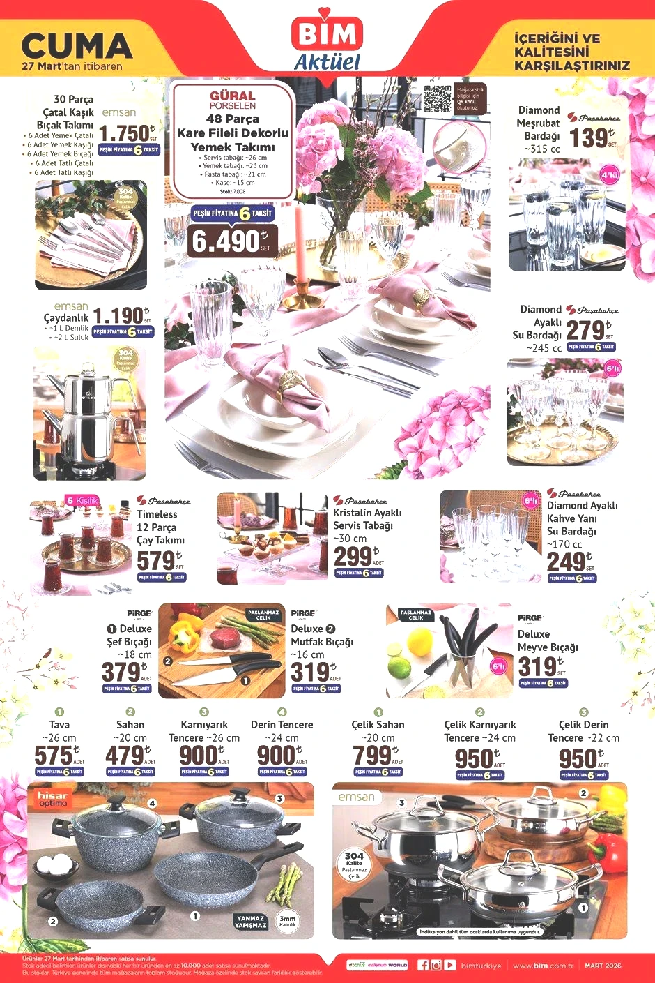 27 MART CUMA BİM AKTÜEL İNDİRİMLERİ